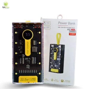 20000mAh 66W Transparent Power Bank - PD 22.5W Fast Charging