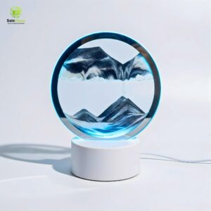 3D Hourglass Deep Sea Sandscape Table Lamp – 7Color RGB Moving Sand Art
