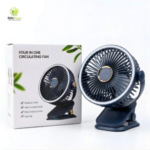 Rechargeable Clip Mount Fan With Light