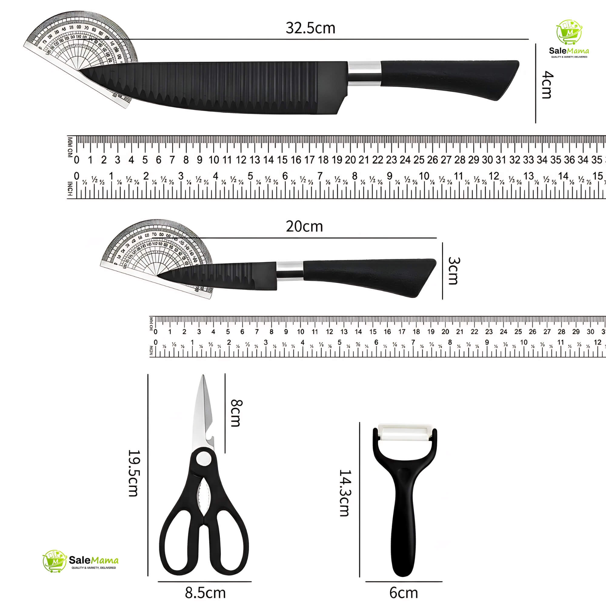 Zepter Stainless Steel 6Pcs Kitchen Knife Set - 1 Best Price BD - Image 3