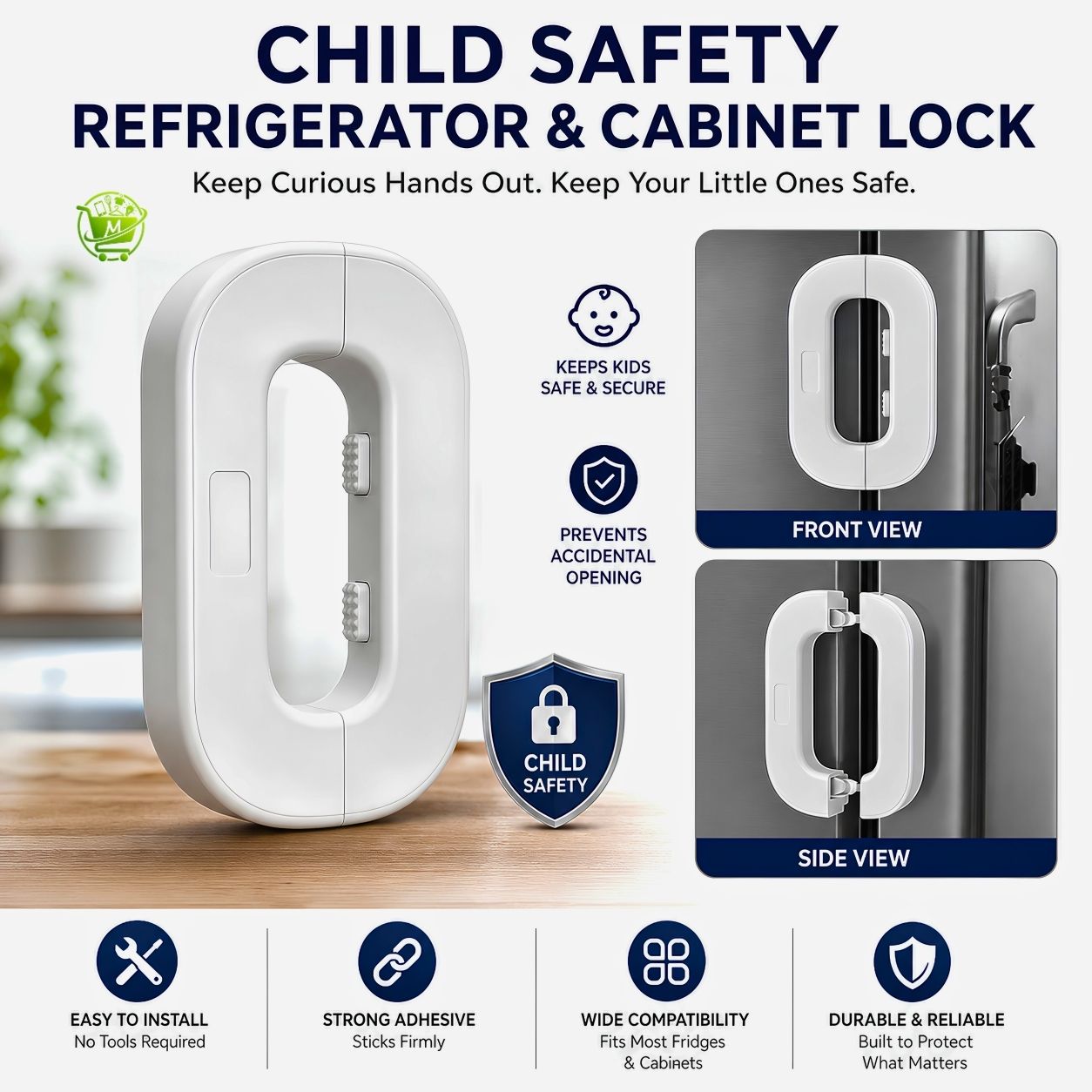Child Safety Refrigerator & Cabinet Door Lock - Image 2