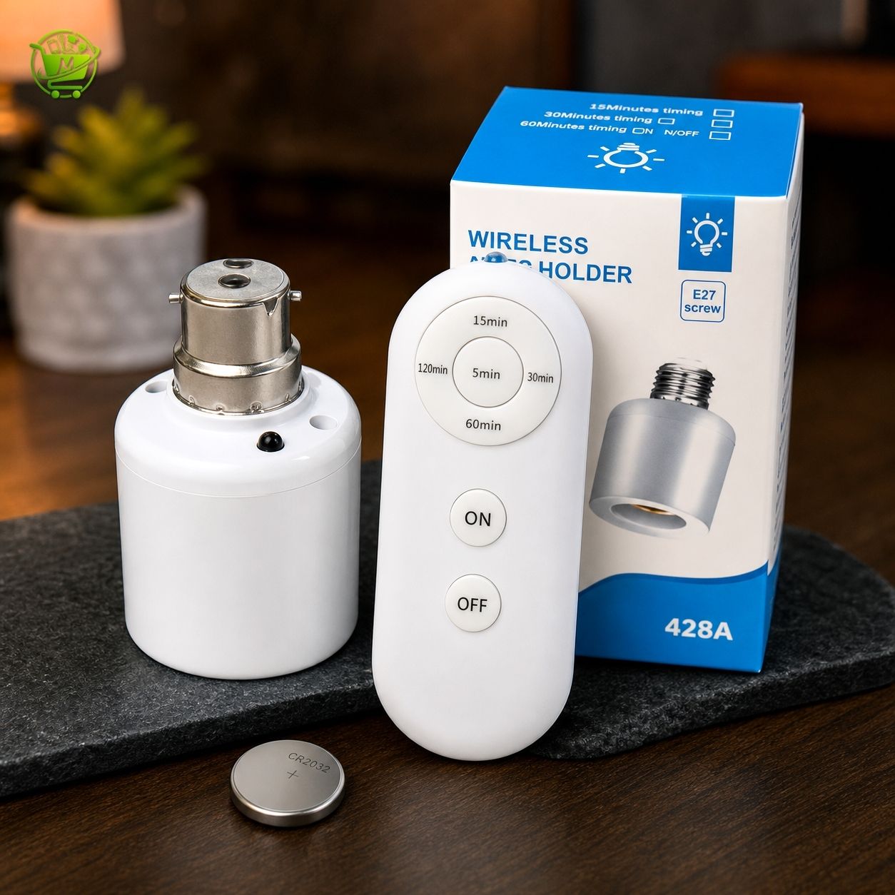 E27 Wireless Lamp Holder 428A with Remote Control