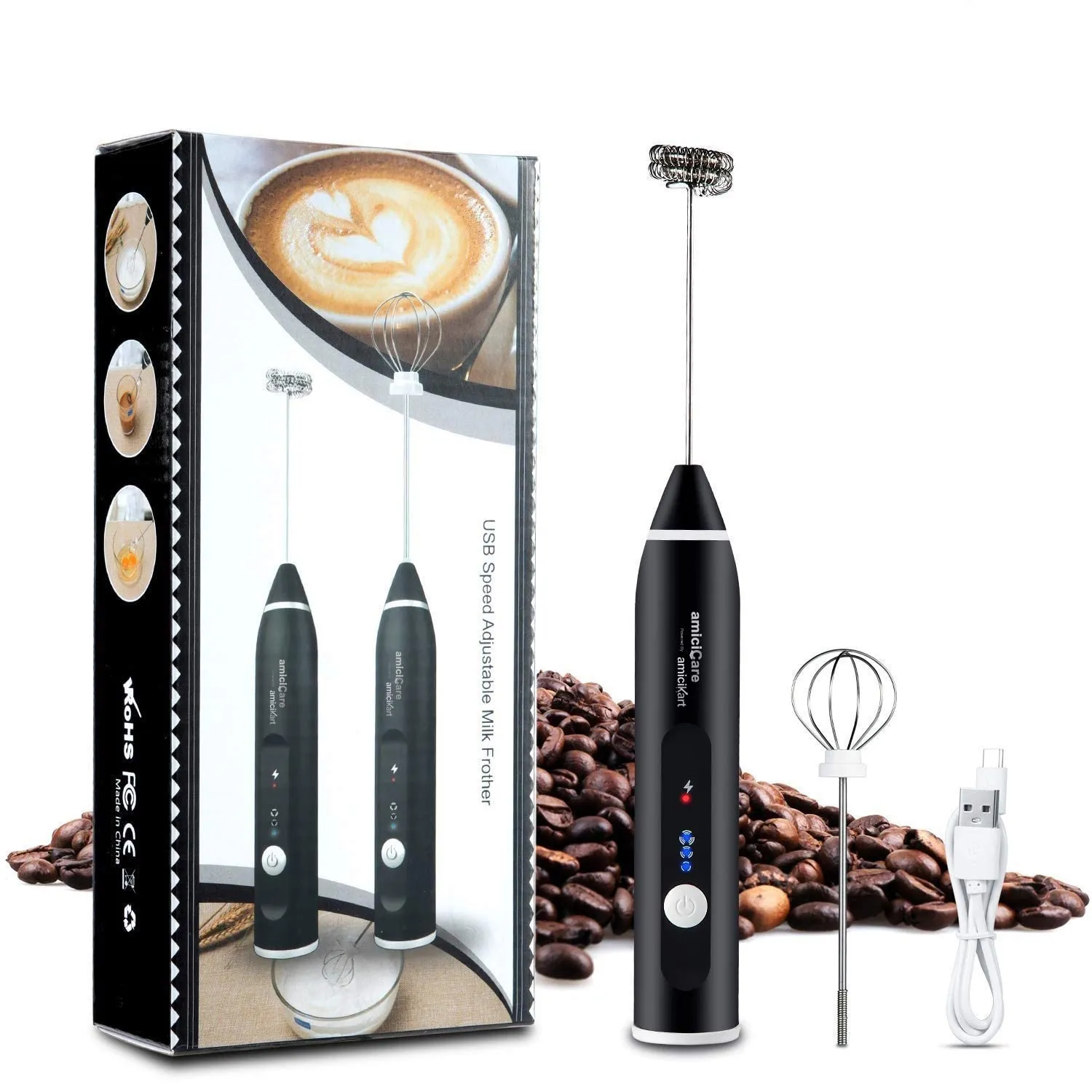 USB Rechargeable Milk Frother
