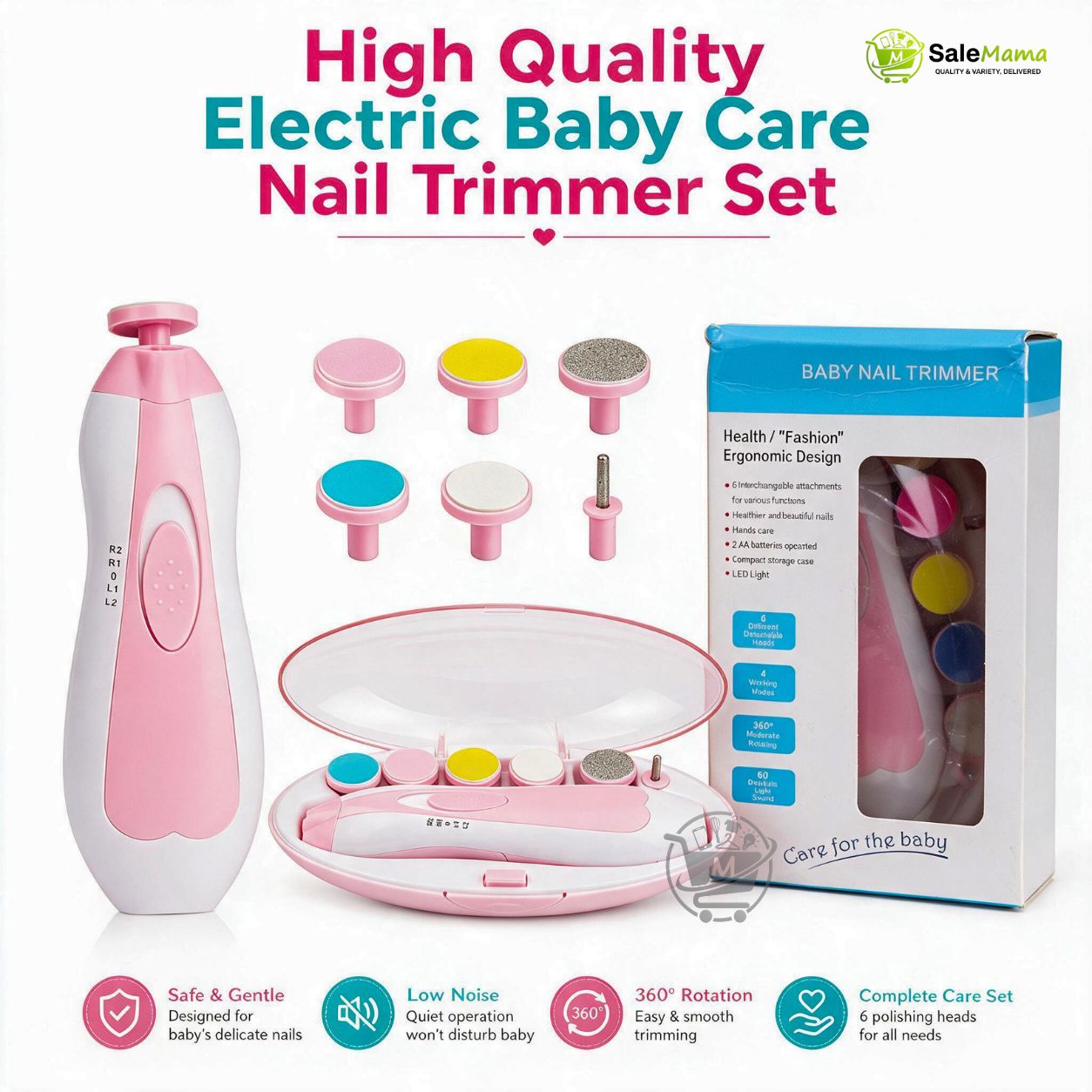 Electric Baby Care Nail Trimmer Set — নিরাপদ ও ব্যথাহীন বেবি ট্রিমার - Image 3