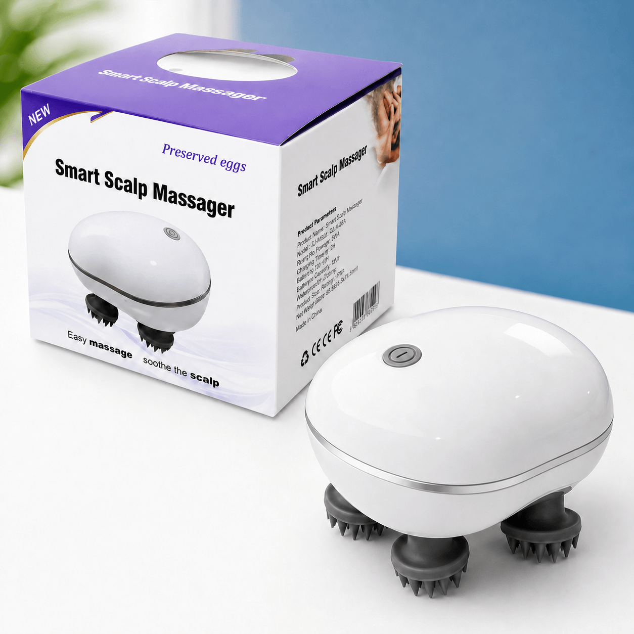 Electric Scalp Massager with Red Light Therapy