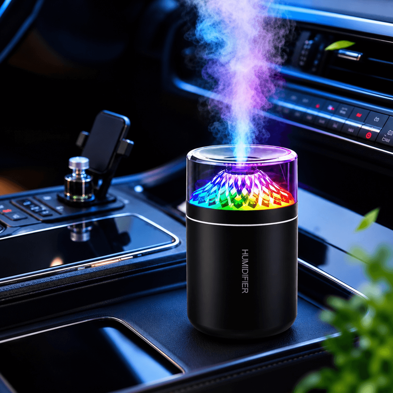 Mini Humidifier Volcano Color Light Mist Spray