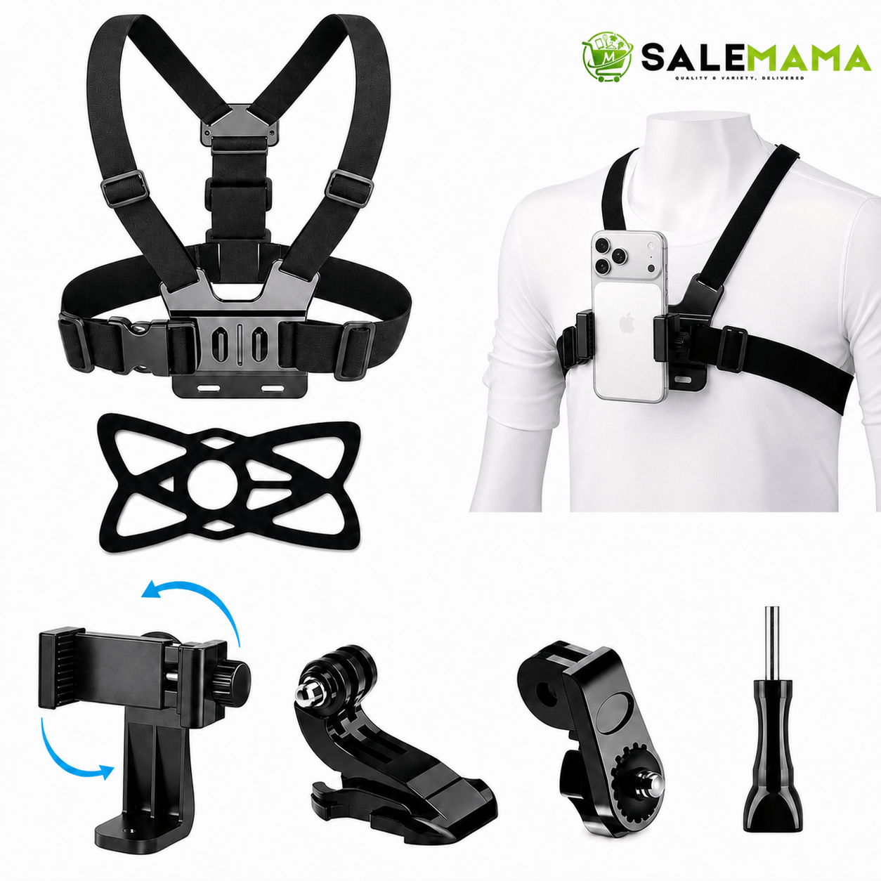 Plokama CX-10 Chest Mount Mobile & Action Camera Holder