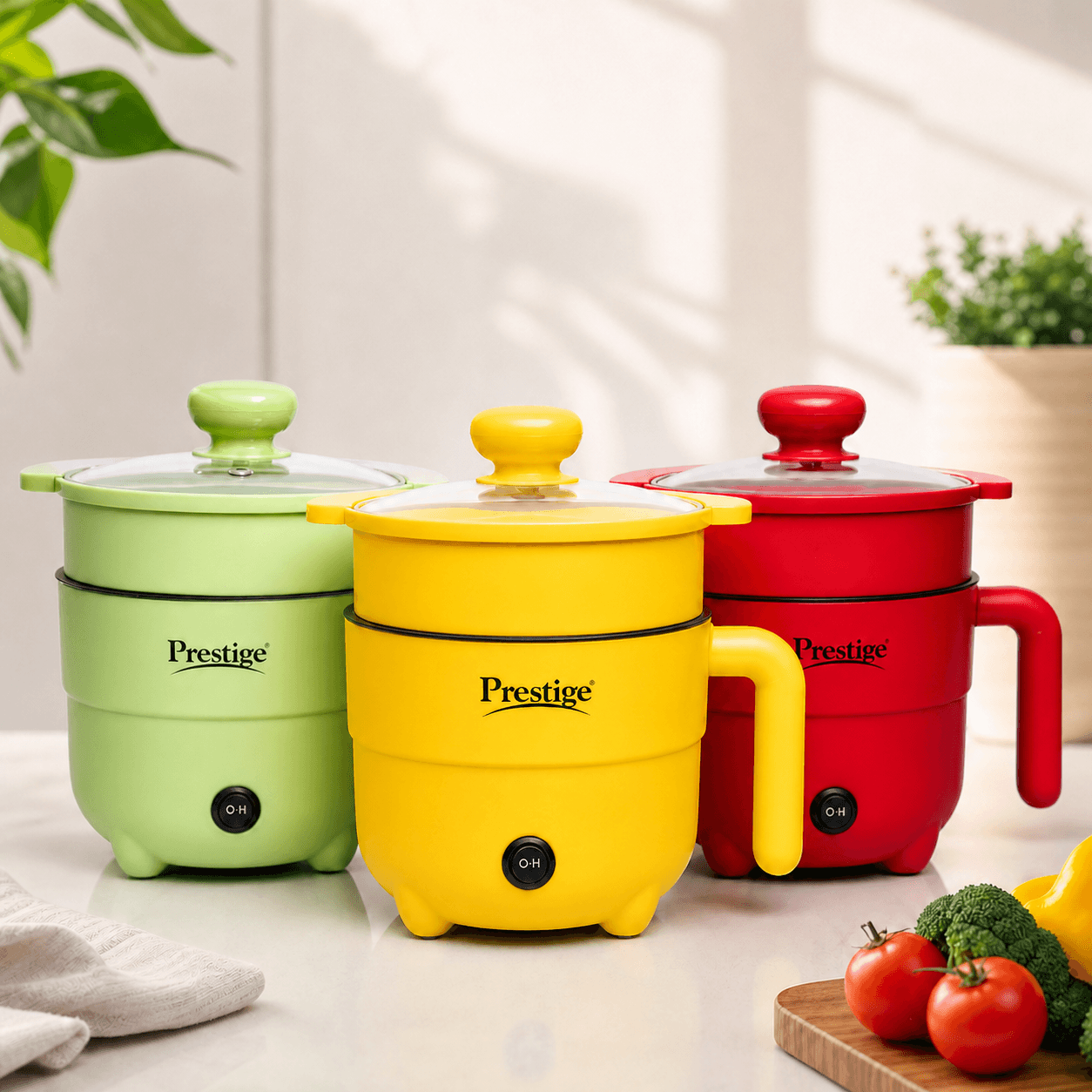 Prestige Mini Multifunctional Electric Cooker with Steamer