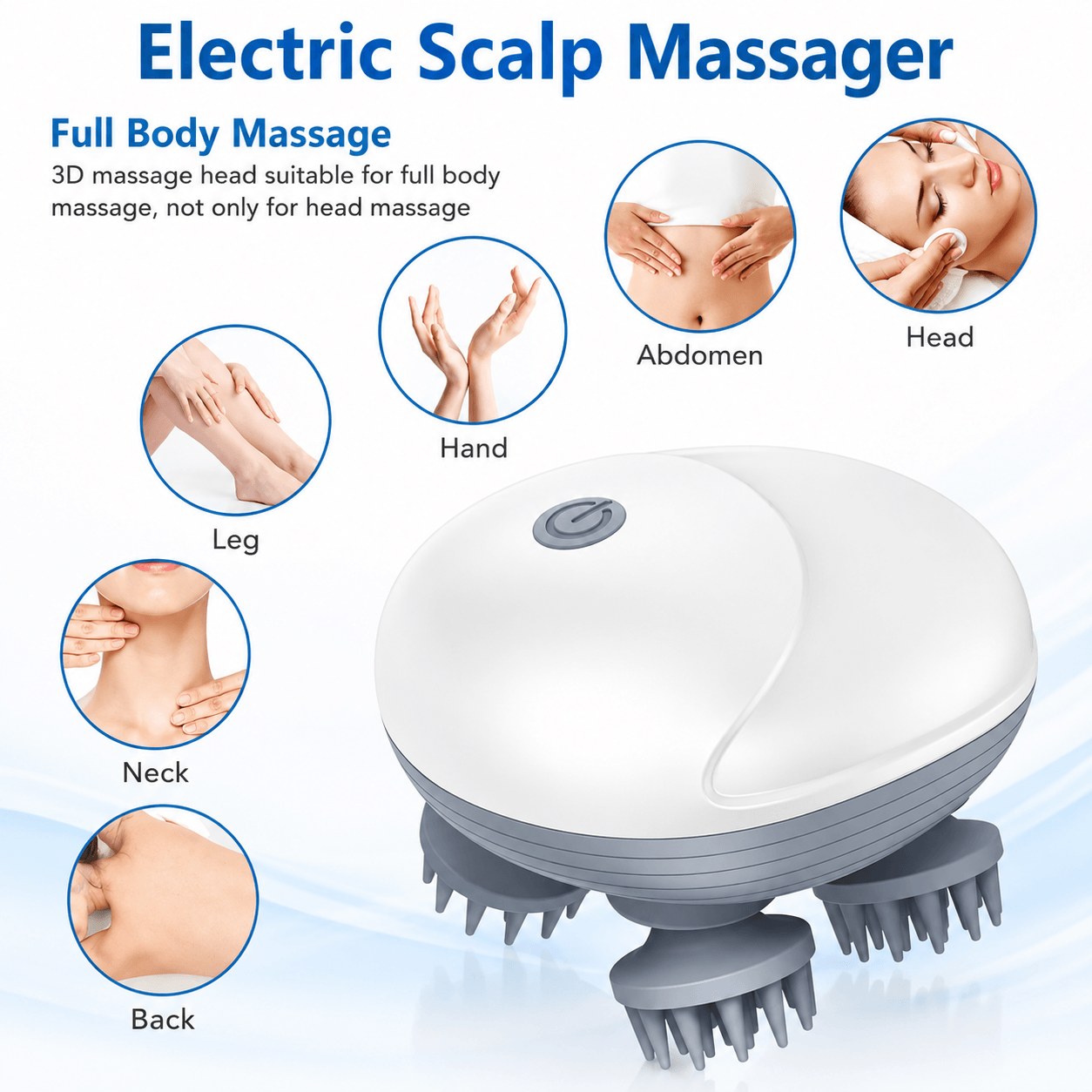 Electric Scalp Massager with Red Light Therapy
